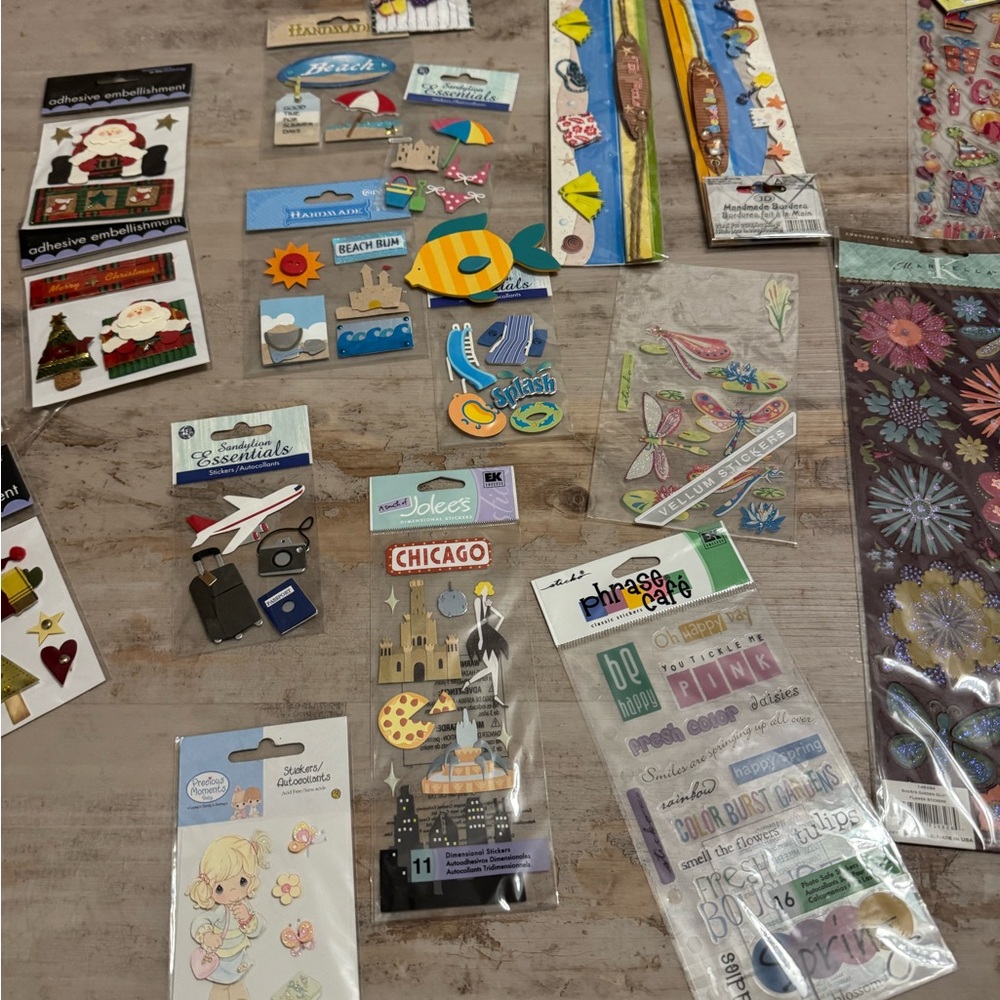 Colorful Scrapbook Paper and Stickers Set - Picture 10 of 15